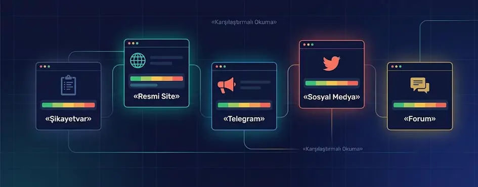 Karşılaştırmalı okuma: Şikayetvar, resmi site, Telegram, sosyal medya ve forum